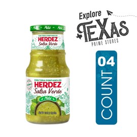 Herdez 4-Pack of Salsa Verde MIld 16oz Glass Bottle