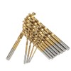 13pcs Left Handed Drill Bit Set M2 HSS with Titanium