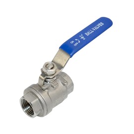 Megairon 316 Stainless Steel 1/8"~3" Full Port Ball Valve with Blue Vinyl Handle, NPT Female x Female Thread,1000 WOG (1/2")