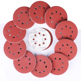 Sruhrak 100 Pcs Sanding Discs, 125mm Sanding Pads Set Hook and Loop 1000 Grits Sandpaper for Random Orbital Sander
