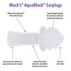 Aquablock Ear Plugs Transparent 1 Pair