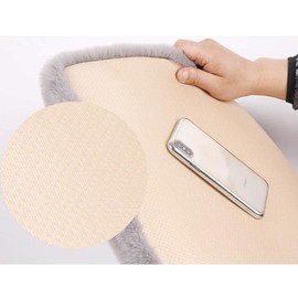 Winter Soft Warm Faux Rabbit Fur car seat Cushion,Universal fit Plush Front and Back Fuzzy car seat Pads Cushion Cover Protector - 1pcs (Front seat 1pcs,Gray)