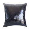 San Tungus Black and White Sequin Mermaid Throw Pillow Case,16"x16"