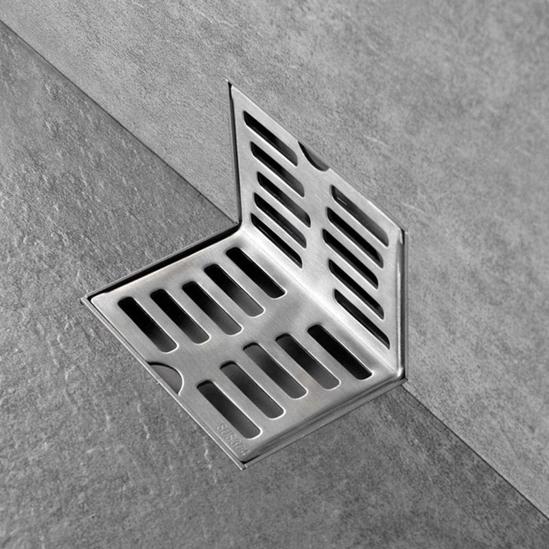 Corner Floor Drain L Shape Stainless Steel Wear Resistant Durable