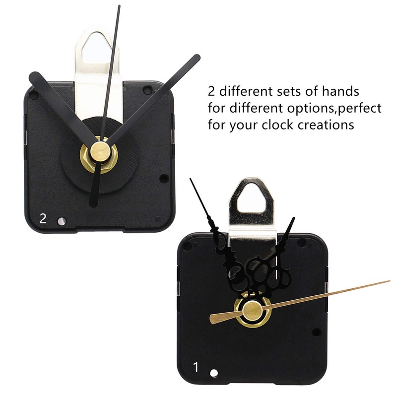 Youngtown 12888 Sweep Silent Clock Movement Mechanism with 2 Sets