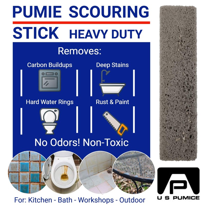 4-Pack PUMIE Heavy Duty Pumice Scouring Stick, Pumice Scouring Cleaning
