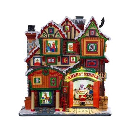 Lemax Village Collection Dasher's Advent Stable, B/O #95569