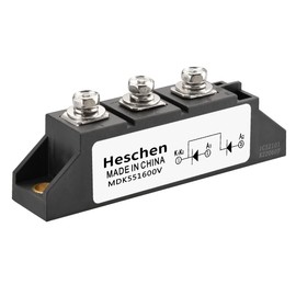 Heschen Photovoltaic Antireverse Rectifier, MDK-55, 55A 1600V, Full Wave Diode Module, Bridge Diode Rectifier Module