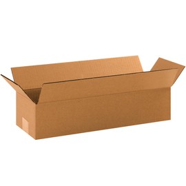 PARTNERS BRAND 18 x 6 x 4 Corrugated Cardboard Boxes, Long 18"L x 6"W x 4"H, Pack of 25 | Shipping, Packaging, Moving, Storage Box for Home or Business, Strong Wholesale Bulk Boxes