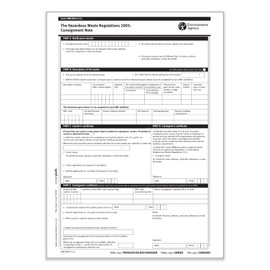 Ocean Pads Hazardous Waste Consignment Note Pad HWCN01v112, A4, 3-Parts Triplicate, Carbonless Paper, (Product Ref 70208) [Pack 1]