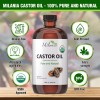 Milania Organic Castor Oil (16oz) - Glass Bottle - Cold