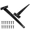 Murtenze 2PCS 12 Inch Heavy Duty T-Strap Barn Door Hinges