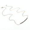 InfinityGemsArt AA+ Grade Black Diamond Gemstone Beads Bar Necklace, Dainty