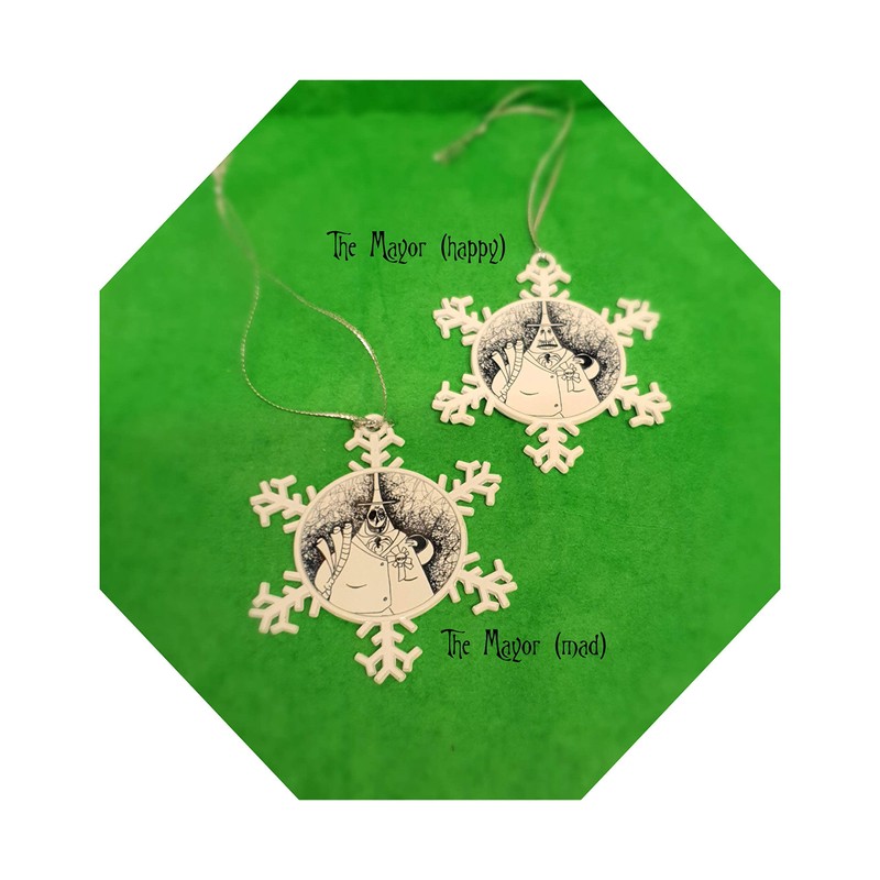 Nightmare Before Christmas Metal Snowflake Festive decoration from hand drawn