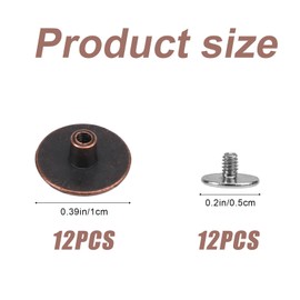 24pcs Clog Replacement Rivets for Birkenstock, Metal Clog Button Replacement Parts for Beach Shoe Strap Repair Women Men(Reddish Brown)
