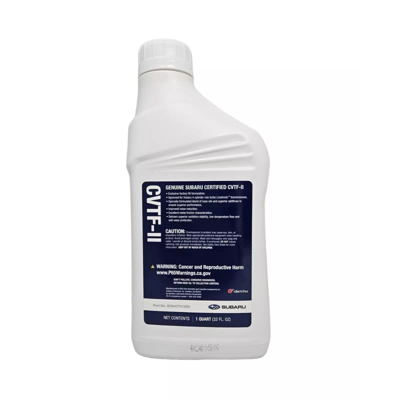 Subaru CVTF-II CVT Transmission Fluid (1 Quart) - SOA427V1660 Genuine