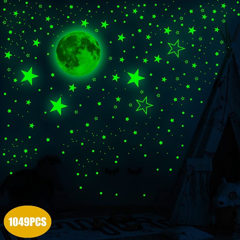 JCZD 1049 Pcs Glow in The Dark Stars and Moon