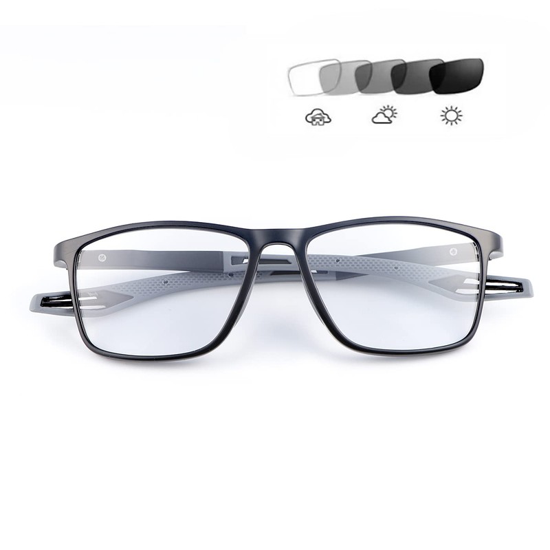 Vepiant Photochromic Progressive Multifocus Spring Hinges Reading Glasses UV400 Protection