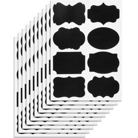 80 Pcs Labels for Jars, Pantry Labels, Food Label Stickers, Reusable Chalkboard Label for Kitchen, Bottles, Food Containers (2 x 1.38 inch)