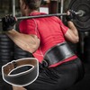 Men's Power Lifting Weightlifting Belt with Core and Waist Support Black=XL