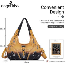 Angelkiss Hobo Purses and handbags for Women Satchel Handbag Women Purses Large Daily Shoulder Bags
