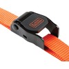 BLACK+DECKER BDX1004 Black/Orange 1" x 10' Cam-Buckle Tie Down Straps