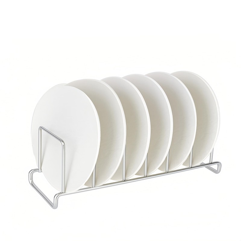 IMEEA Plate Rack 304 Stainless Steel Countertop Dish Holder for