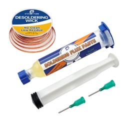 Solder flux for Electronics Soldering, No Clean Soldering Flux Paste (10CC) & Desoldering Wick