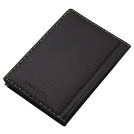 Elegant Credit/Business Card Holder with Contrast Stitching 12 Compartments MJ Design Germany Made In The Eu Various Colours and Designs Multicolour Design 2 / Schwarz
