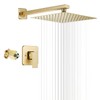 Brushed Gold Shower Faucet GGStudy Single Function Shower Trim Kit