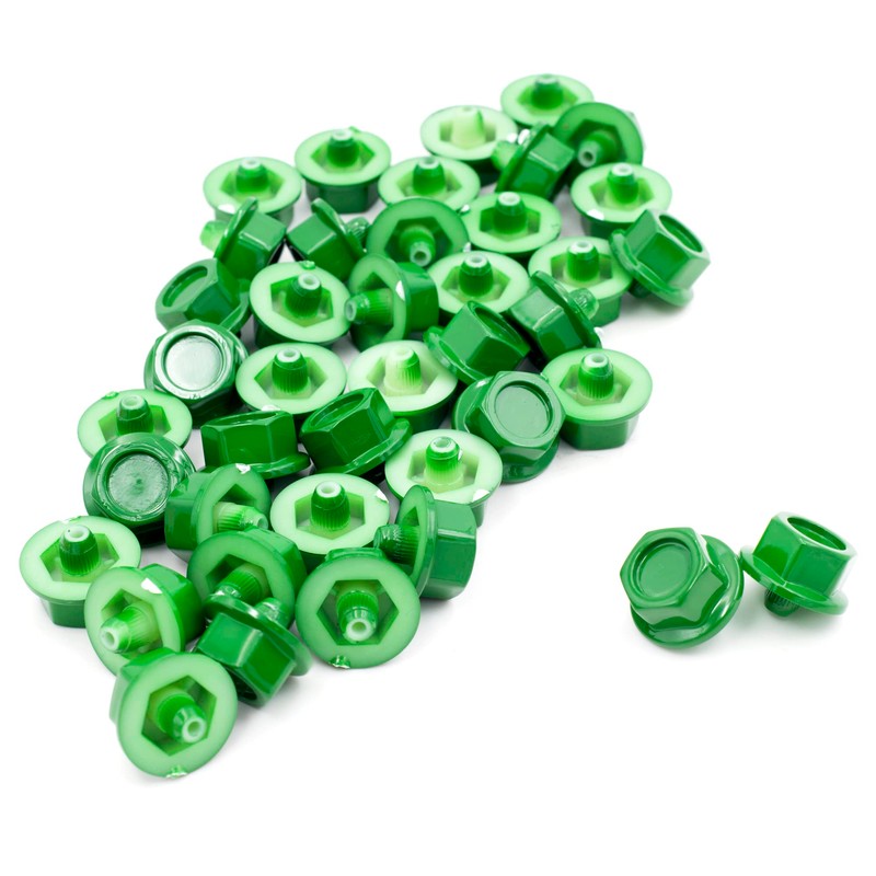 50pcs Wheel Rim Lip Rivets Nuts (Green)
