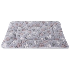 Vejaoo Dog Bed Mattress Multipurpose Machine Washable Puppy Mat Cushions for Small/Medium/Large Dogs and Cat Cages XZ006 (49 * 32 CM, Grey Paw)