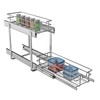 JOWBOOW 2-Tier Individual Cabinet Pull Out Shelves (9" W x
