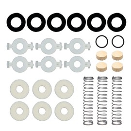 CashBeat Trumpet Repair Kit, Trumpet Replacement Parts, Includes 6 Valve Guides, 12 Felt Washers, 4 Water Key Corks, 3 Valve Springs, and 2 O Ring Bumper Stoppers
