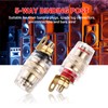 Facmogu 2 Pairs Mini Gold Plated Insulated 5-Way Binding Post