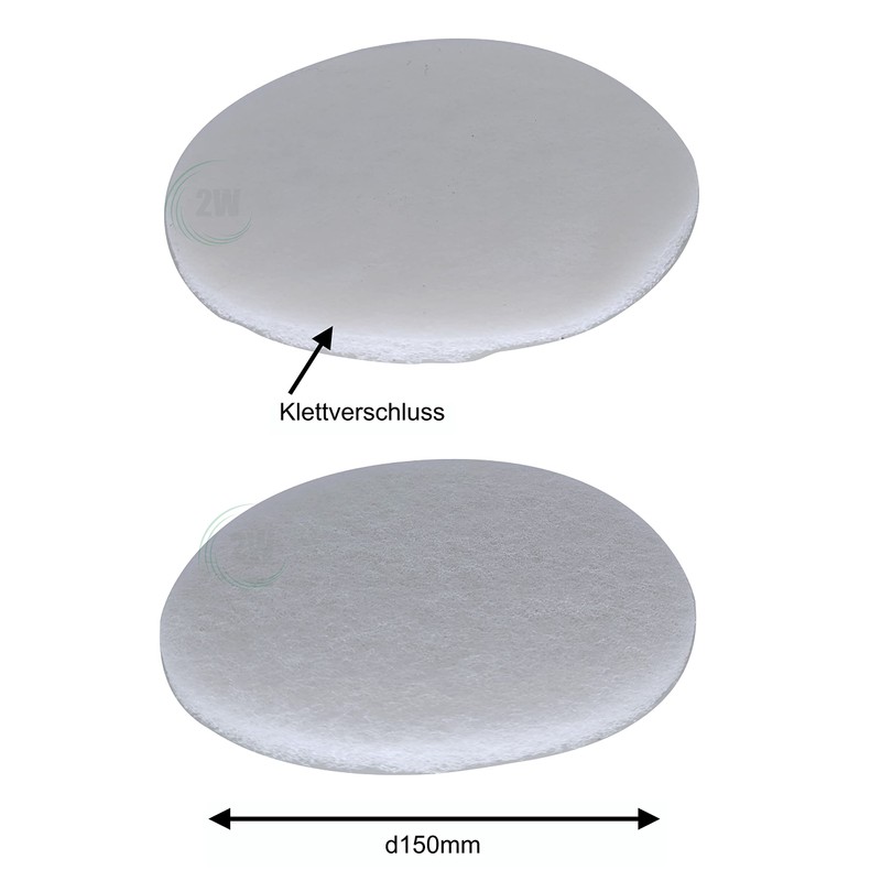 2W Sanding fleece disc diameter 150 mm with Velcro fastener