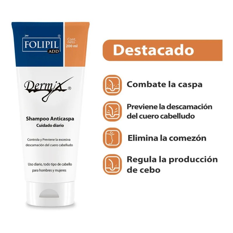 Folipil Add, Shampoo Anticaspa 2x (2 Piezas)