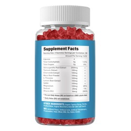 Riyuetian Organic Ashwagandha Gummies - with Turmeric Extract, L-Theanine & Vitamin B12 - Ashwagandha Ksm 66 for Immune Support & Increased Energy - Non GMO, Vegan - 120 Count