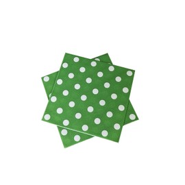 AYAROS 40pcs Green Polka Dots Guest Disposable Dinner Napkins Paper Hand Easter Cocktail Picnic Napkins for Wedding Baby Shower Birthday Graduation Party Supply 6.5"