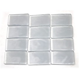 12 x fiXte Furniture Wedges Stackable Soft Rubber Window Door Table Stop Clear