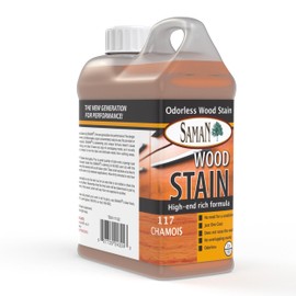 SamaN Interior Water Based Wood Stain - Natural Stain for Furniture, Moldings, Wood Paneling,Cabinets (Chamois TEW-117-32, 32 oz)