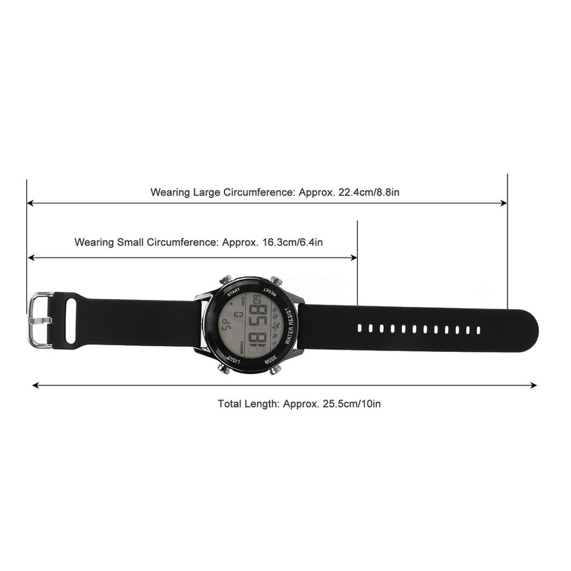 Digital Chronograph Watch WR50M Waterproof Luminous Large Screen Outdoor Sports