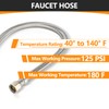 20-Pack HeSun 12-Inch Stainless Steel Braided Faucet Hose, 1/2" FIP