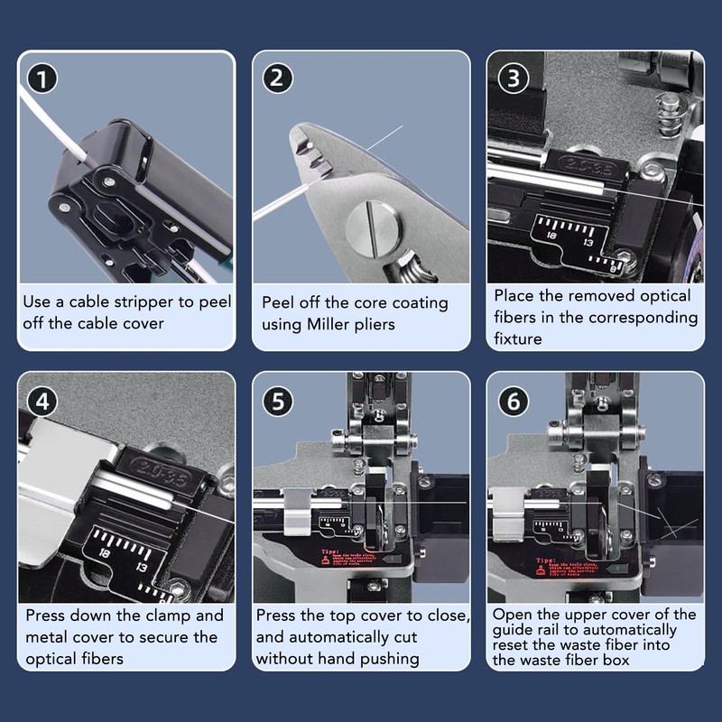 Optical Fiber Cleaver Tool Cutter 60000 Time Cutting High Accuracy