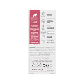 Dr. Organic Vitamin C Face Mask | Illuminating and Hydrating for Dull Skin, Natural, Vegan, Cruelty-Free, Paraben & SLS-Free, Certified Organic, 50 mL