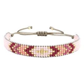 KELITCH Women Beaded Bracelets Weave Pattern Wrap Bracelets Friendship Bracelets for Women Bangle - 01E