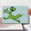 Lunarable Animal Cutting Board, Gecko Running from Something Funny Character