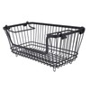 Freezer Basket Stackable Open Front Wire Storage Bin with Foldable