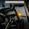 Justech 4 PCS Motorcycle Indicators Amber, Universal Turn Signal Lights