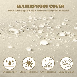 Bafode Patio Chair Cushions Set of 4, 18.5" x 16" x 3" Waterproof Outdoor Chair Cushions for Furniture, Seat Cushion with Ties, for Patio, Yard, Garden Dining Chair